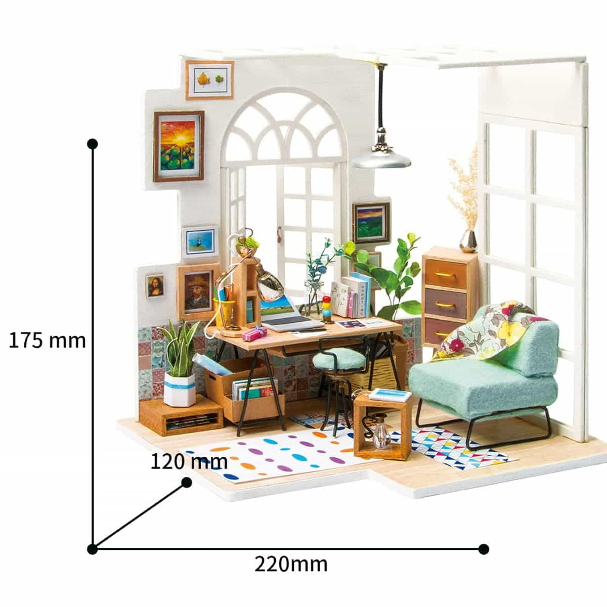 DIY Miniature Dollhouse Kit  Music Studio Room 