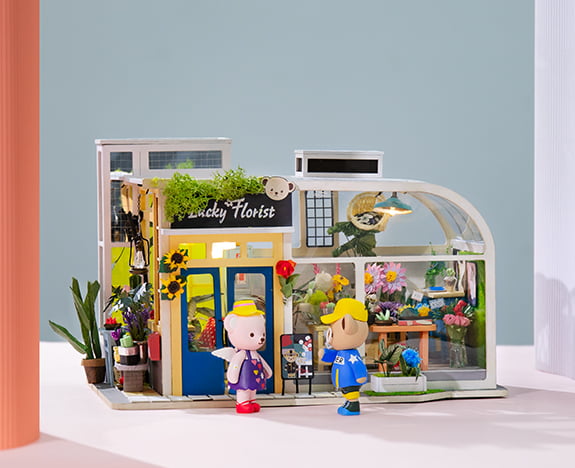 Rolife Teddy Miniature Dollhouse TD03 Lucky Florist banner