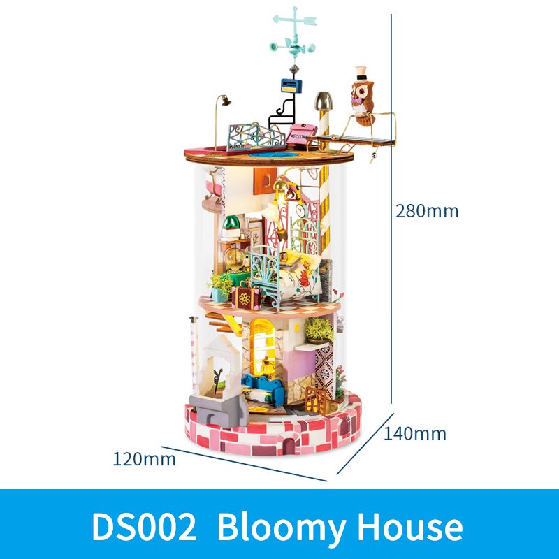 Bloomy House DIY Glass Miniature Dollhouse kit DS002