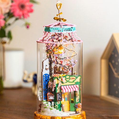 Magical Cafe DIY Glass Miniature Dollhouse kit DS004