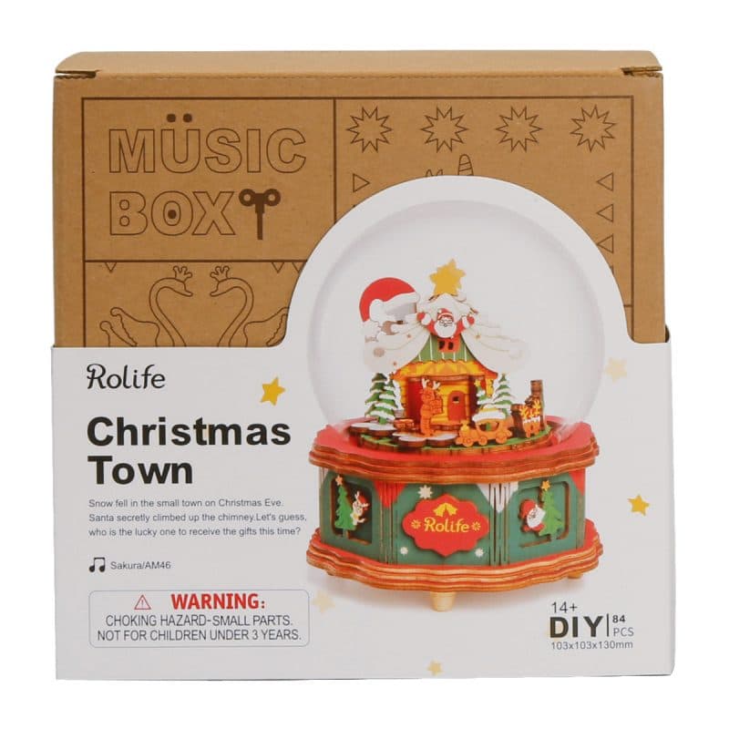 Rolife DIY Music Box - Christmas Town AM46