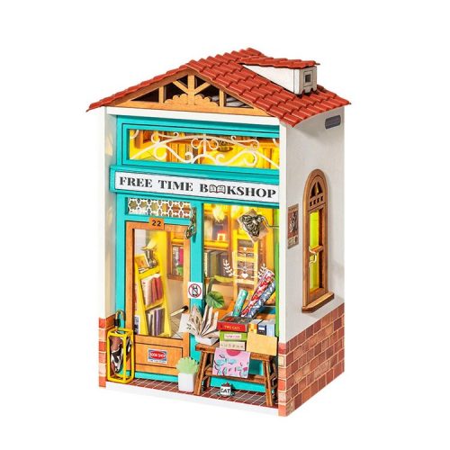 Rolife Free Time Bookshop Miniature Dollhouse Kit DS008