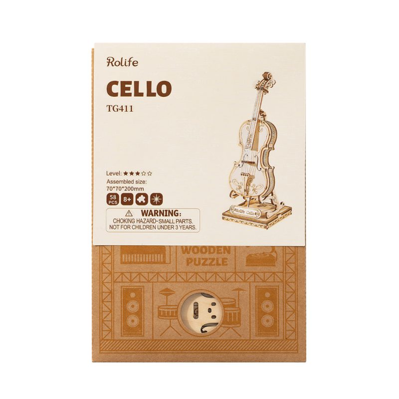 Rolife Cello 3D Wooden Puzzle TG411