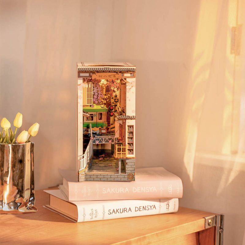 Rolife Sakura Densya 3D Wooden DIY Miniature House Book Nook TGB01