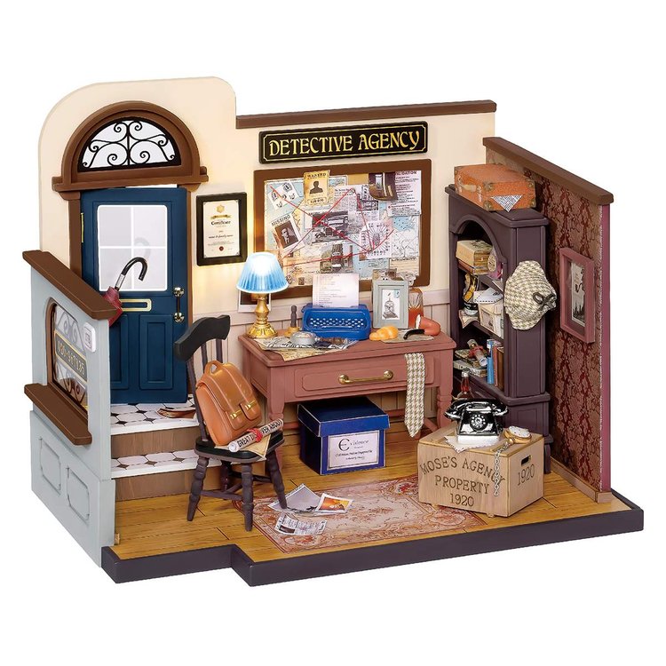 Rolife Mose's Detective Agency DIY Miniature House Kit DG157