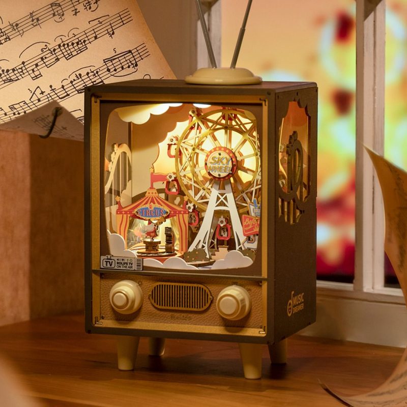 Rolife Sunset Carnival DIY Music Box 3D Wooden Puzzle AMT01