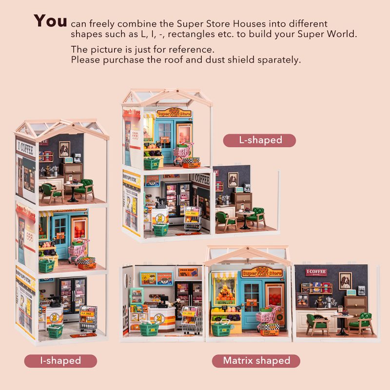 Rolife Super Creator Daily Inspiration Cafe Plastic DIY Miniature House Kit DW001